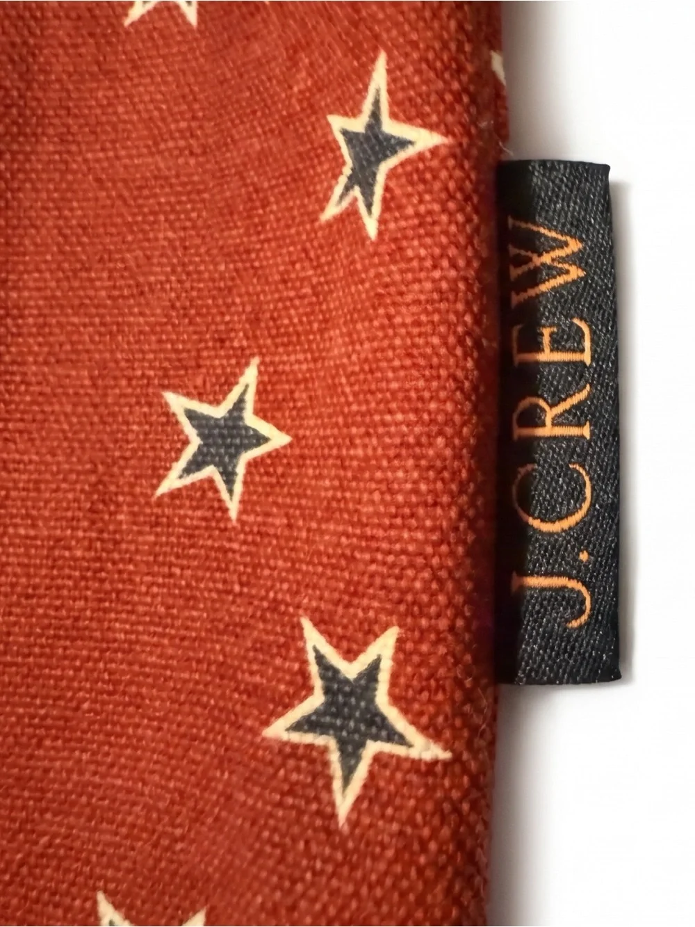 J. Crew Star Print Red White & Blue Canvas Farmer’s Market Reusable Tote